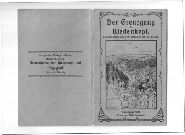 Umschlag der Schrift, Biedenkopf 1907