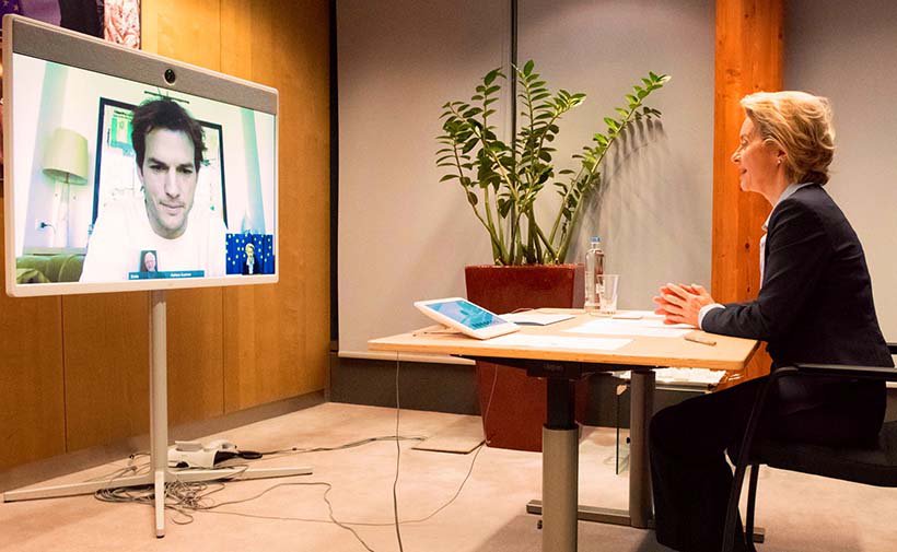 Von der Leyen und Kutcher